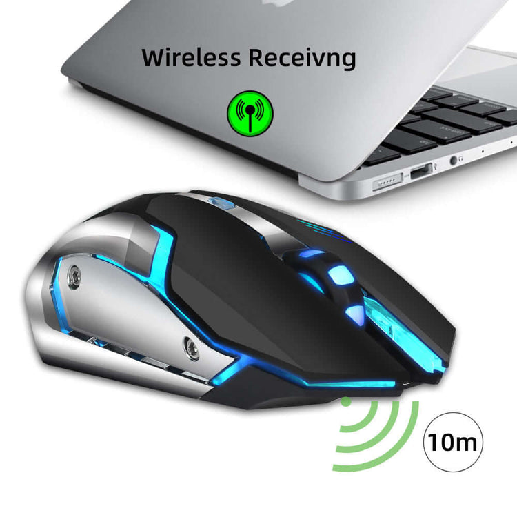 HXSJ Wireless 2.4G Gaming Mouse with RGB Glow