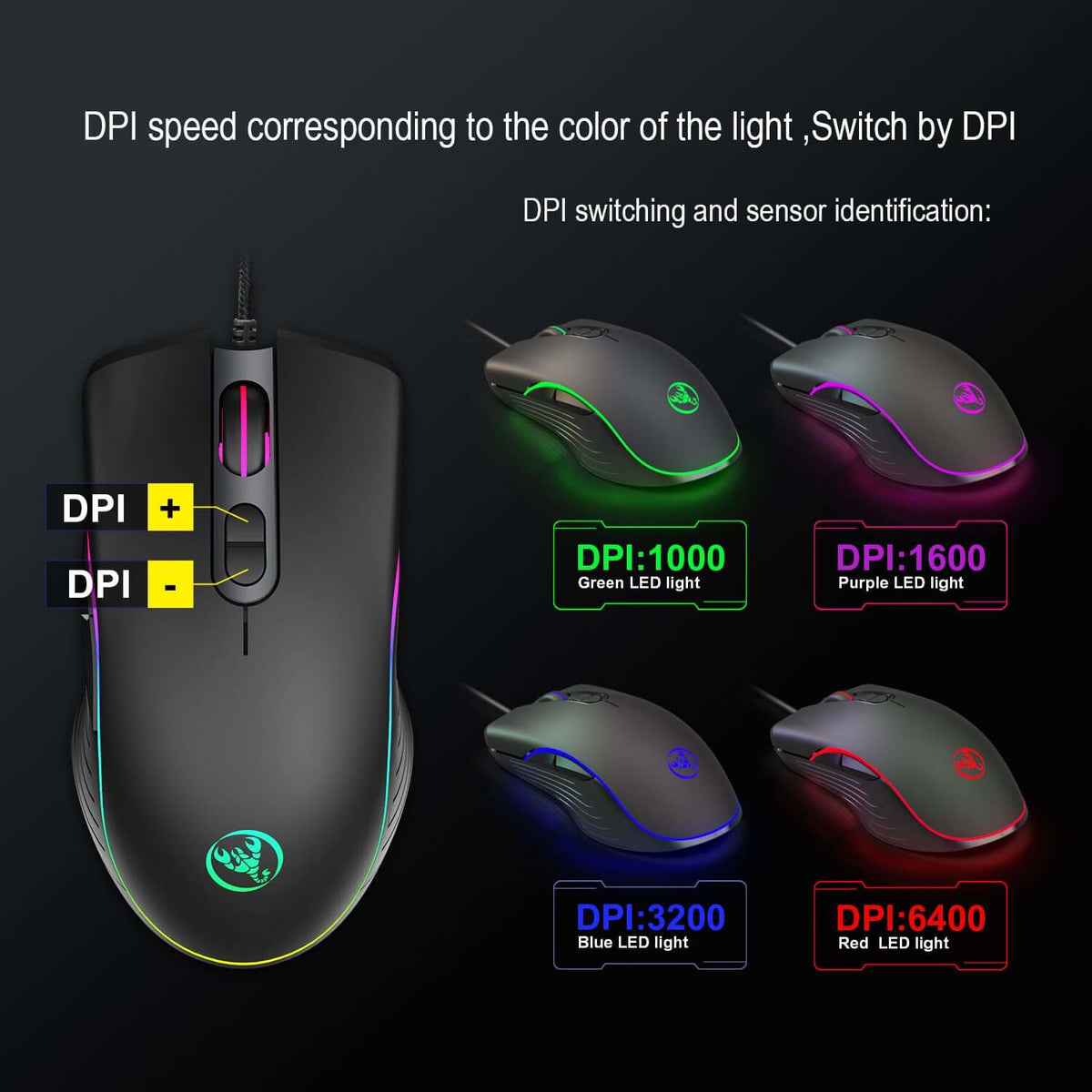 Glowing Gaming Mouse Wired USB Gaming Mouse