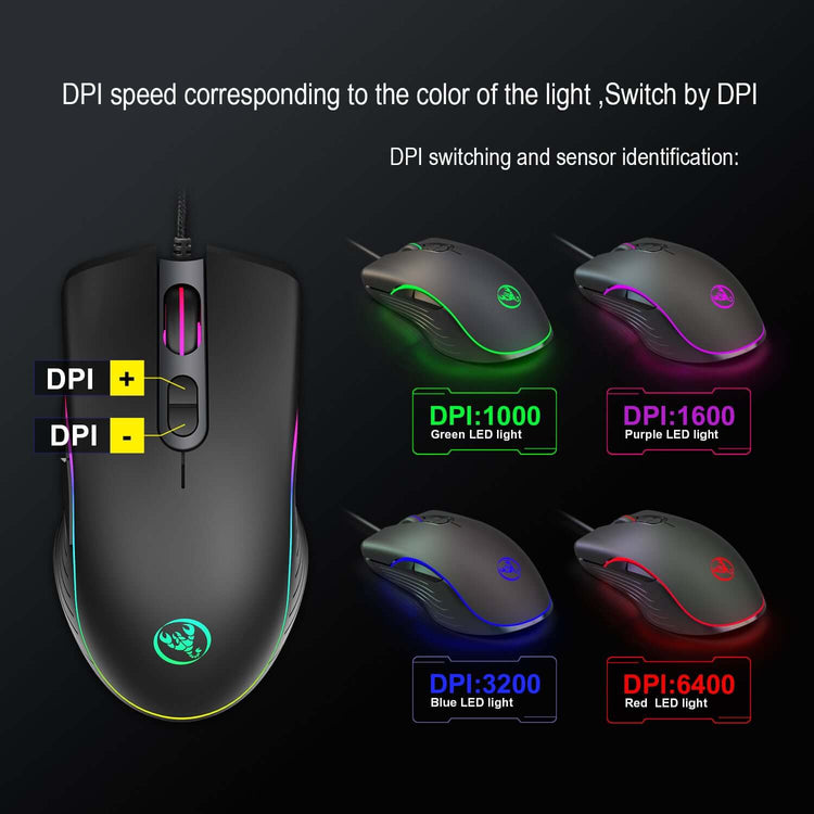 Glowing Gaming Mouse Wired USB Gaming Mouse