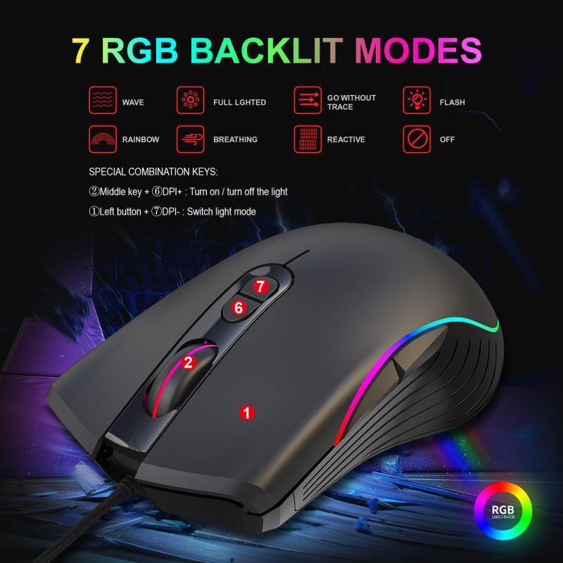 Glowing Gaming Mouse Wired USB Gaming Mouse