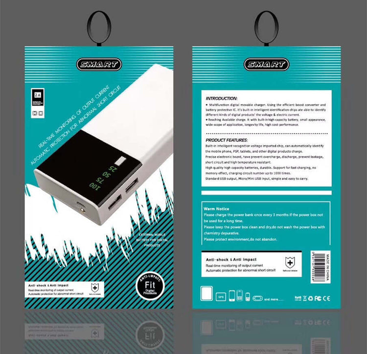 LUCKIELLS New 20000Mah Power Bank Black Rice Power Bank Customize
