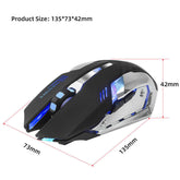 HXSJ Wireless 2.4G Gaming Mouse with RGB Glow