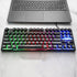 LUCKIELLS Electronic Games Mechanical Keyboard with RGB lighting on a modern workspace.